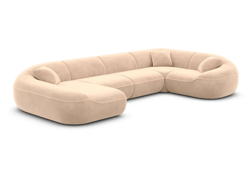 XL Stoff Wohnlandschaft Solmare U-Form