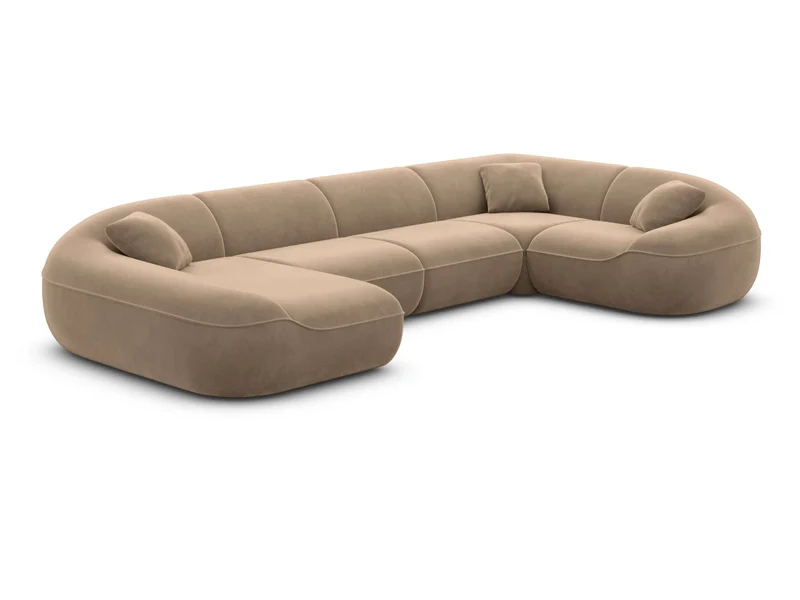XL Stoff Wohnlandschaft Solmare U-Form