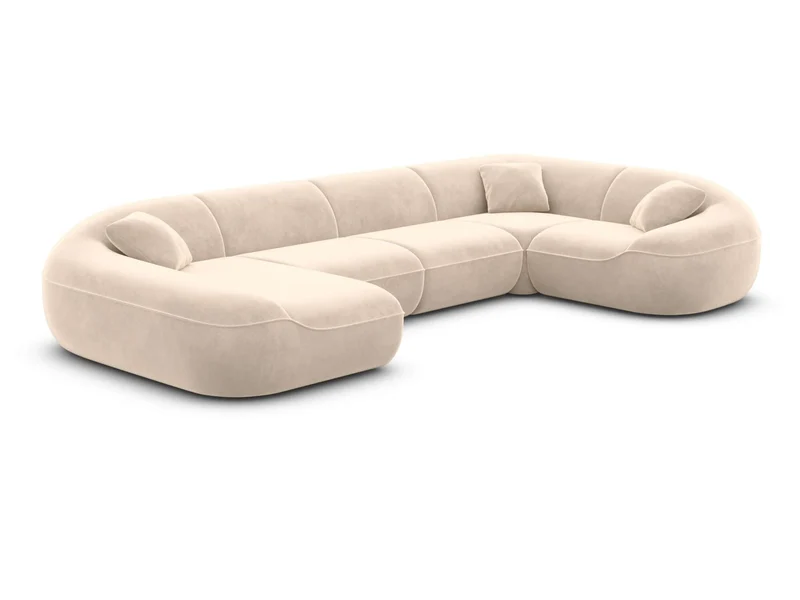 XL Stoff Wohnlandschaft Solmare U-Form