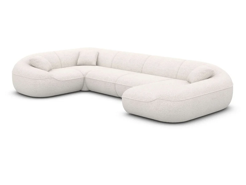 XL Stoff Wohnlandschaft Solmare U-Form