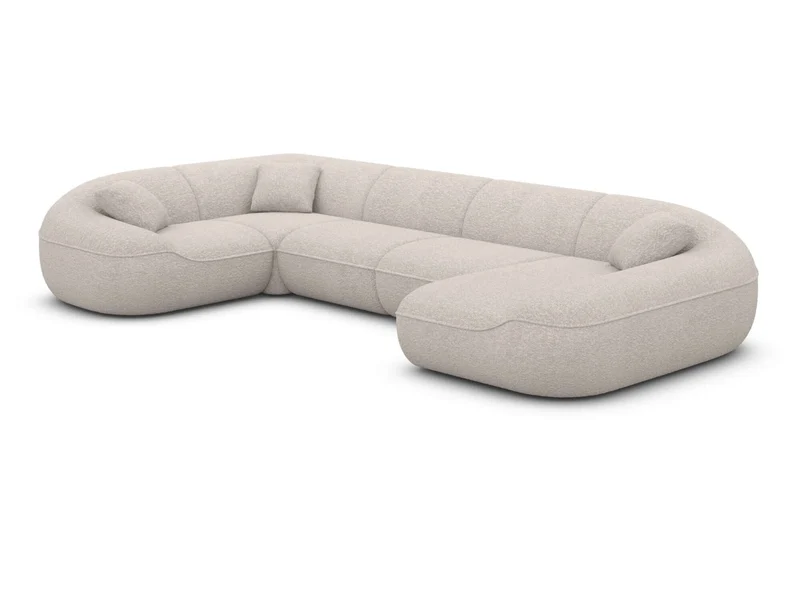 XL Stoff Wohnlandschaft Solmare U-Form