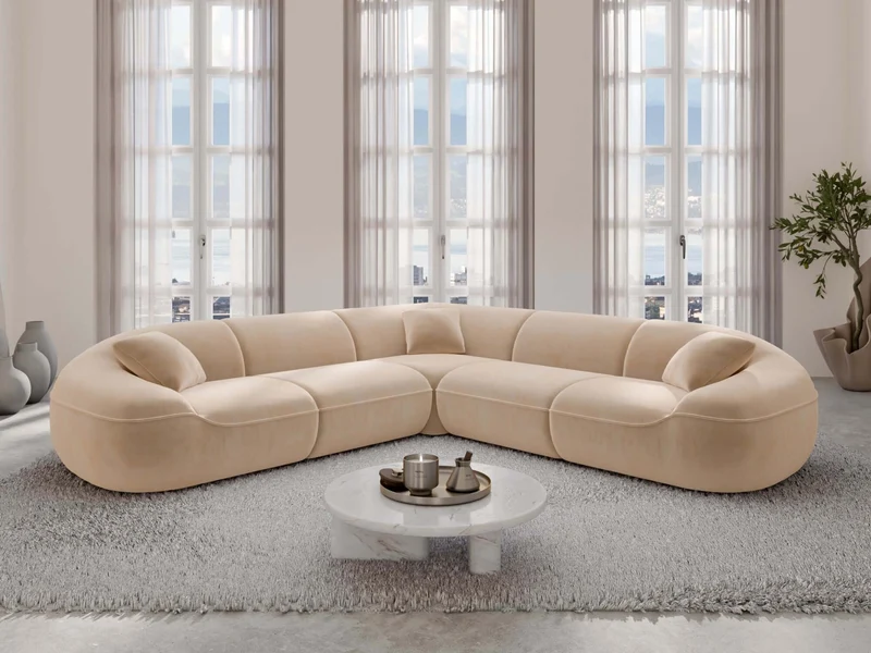 Stoff Ecksofa Solmare L-Form