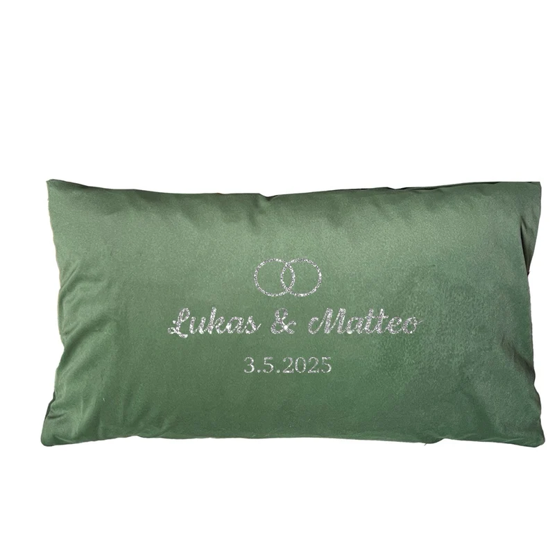 personalisiertes Kissen zur Hochzeit mit Namen