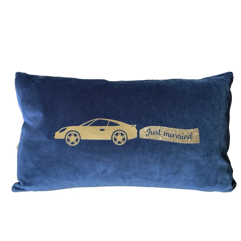 personalisiertes Kissen zur Hochzeit mit Porsche