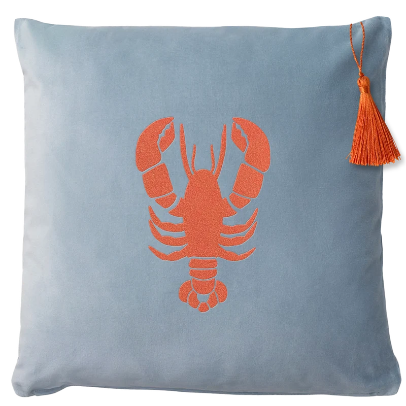 Sommer Deko Kissen Lobster Samt