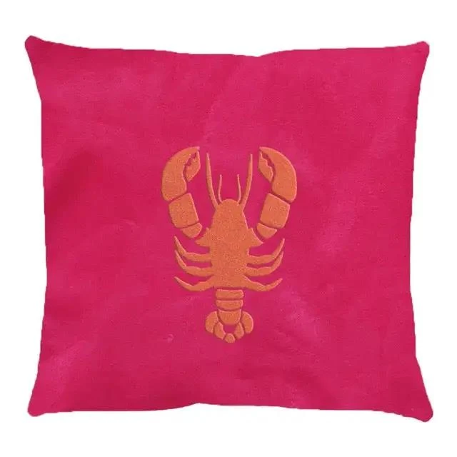 Sommer Deko Kissen Lobster Samt