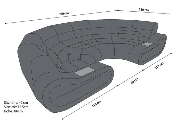 Bigsofa Concept USB in Stoff