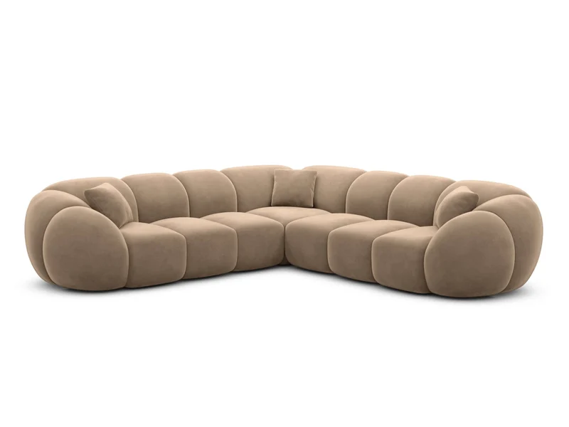 Couch Valderosa L-Form in Stoff