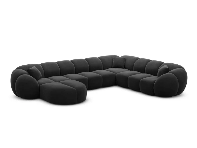 XXL Wohnlandschaft Valderosa U-Form aus Stoff