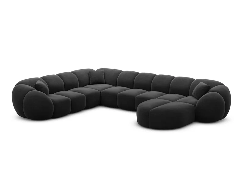 XXL Wohnlandschaft Valderosa U-Form aus Stoff