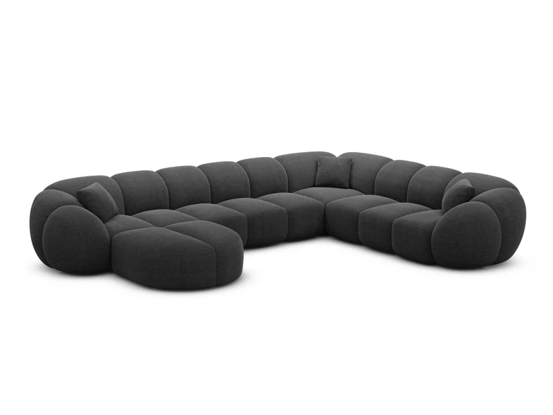 XXL Wohnlandschaft Valderosa U-Form aus Stoff