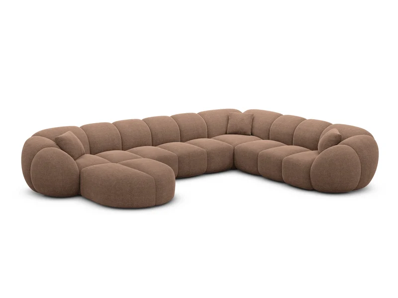 XXL Wohnlandschaft Valderosa U-Form aus Stoff