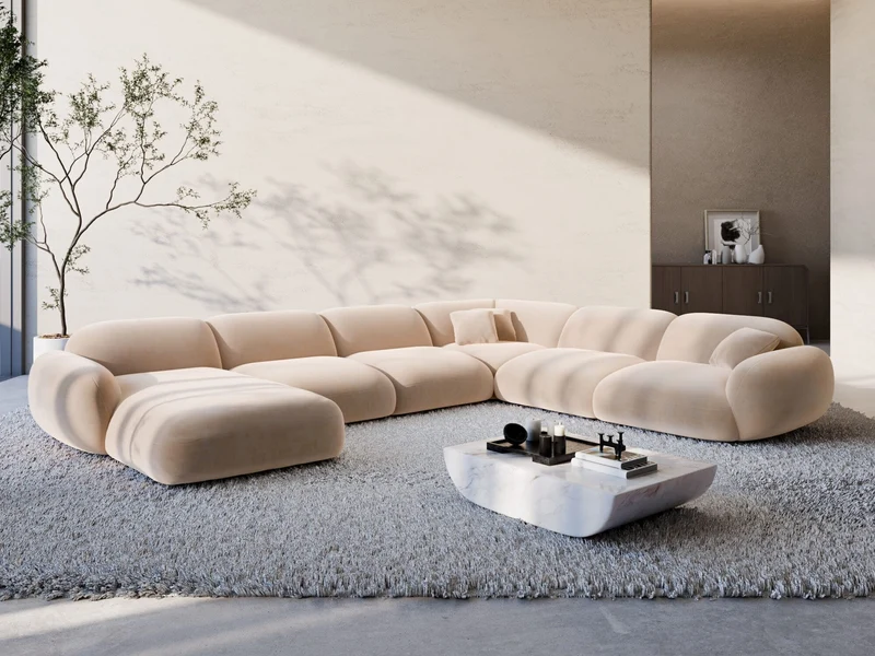 Wohnlandschaft Alcazar XXL U-Form in Stoff