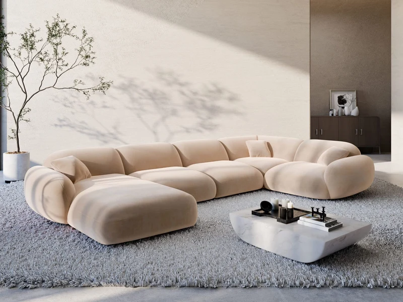 XL Stoff Wohnlandschaft Alcazar U-Form