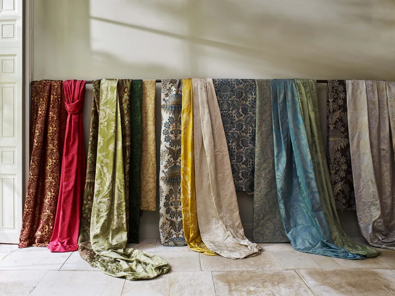 Pomegranate Brocade - wedgwood blue