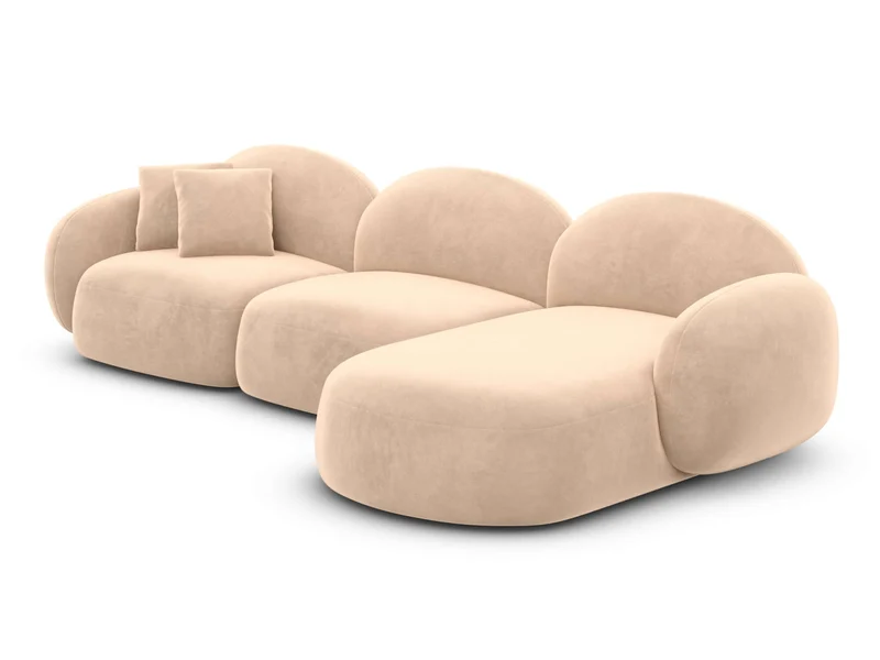 Couch Mirello L-Form in Stoff