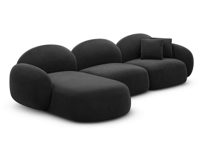 Couch Mirello L-Form in Stoff
