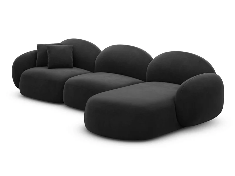 Couch Mirello L-Form in Stoff