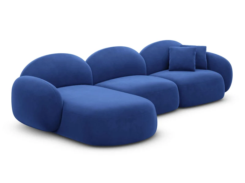 Couch Mirello L-Form in Stoff