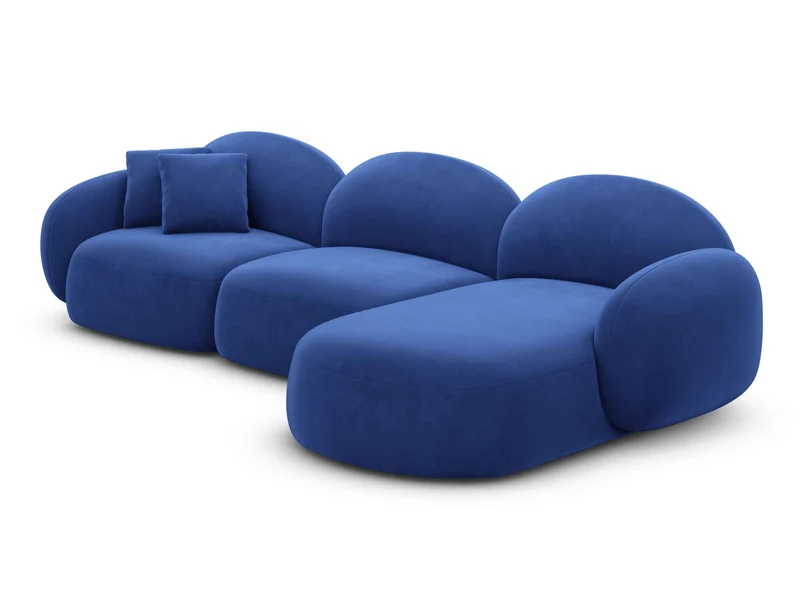 Couch Mirello L-Form in Stoff