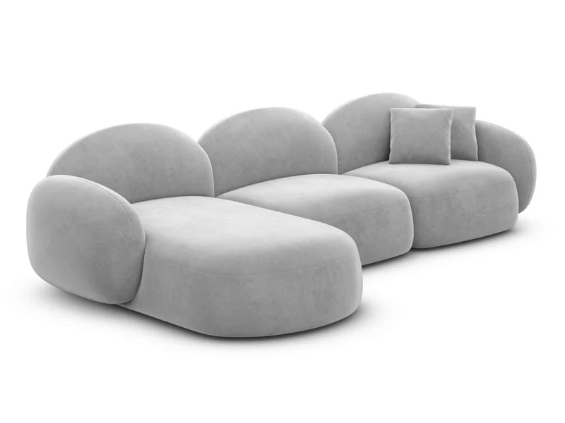 Couch Mirello L-Form in Stoff