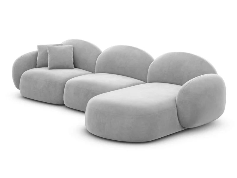 Couch Mirello L-Form in Stoff