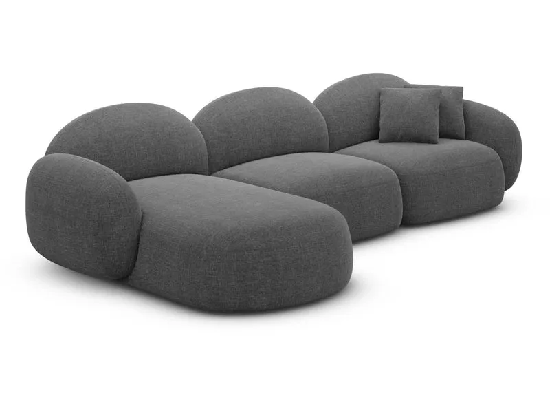 Couch Mirello L-Form in Stoff