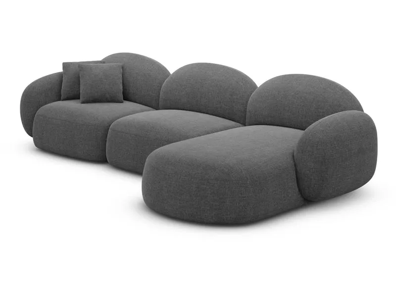 Couch Mirello L-Form in Stoff