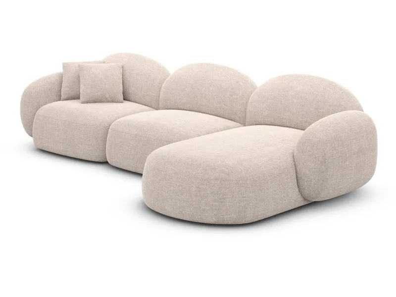 Couch Mirello L-Form in Stoff