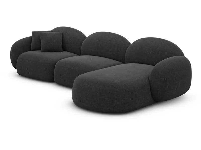 Couch Mirello L-Form in Stoff