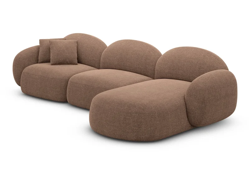 Couch Mirello L-Form in Stoff
