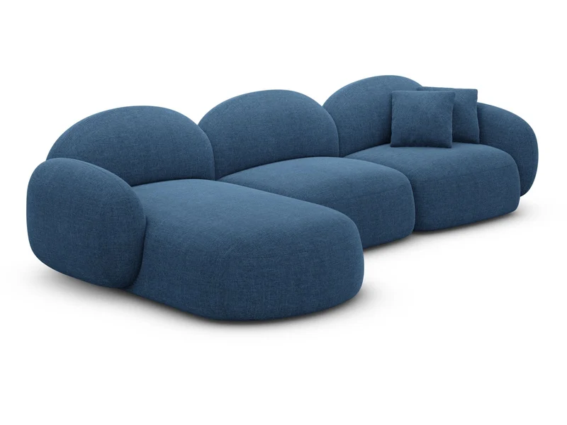 Couch Mirello L-Form in Stoff