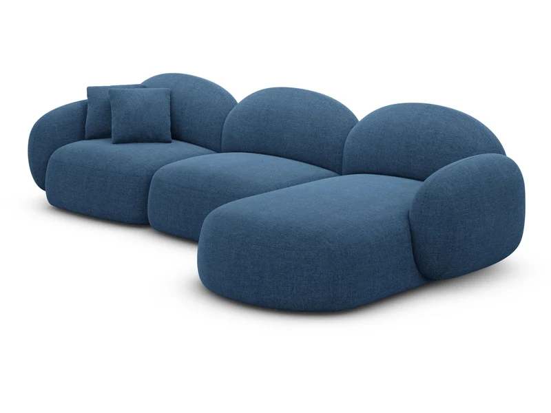 Couch Mirello L-Form in Stoff