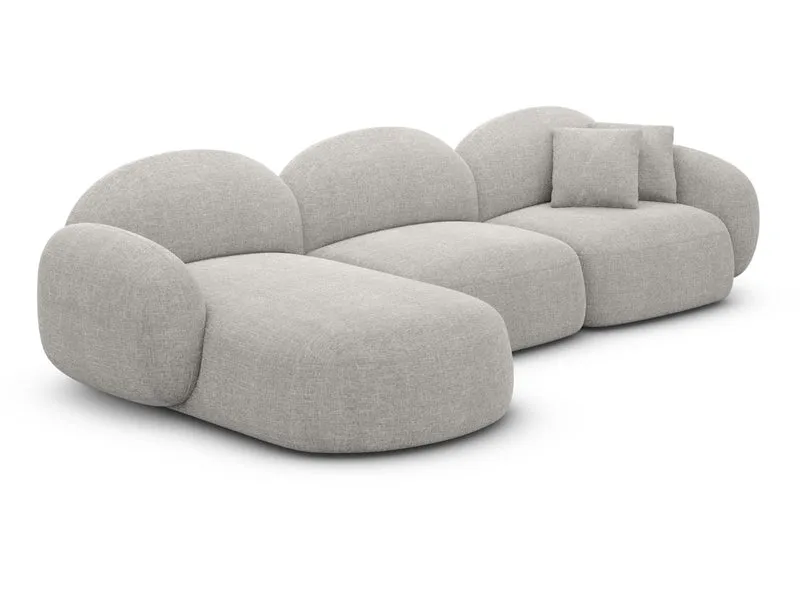 Couch Mirello L-Form in Stoff