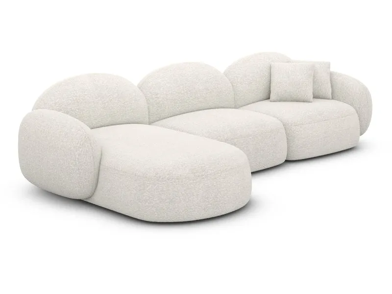 Couch Mirello L-Form in Stoff