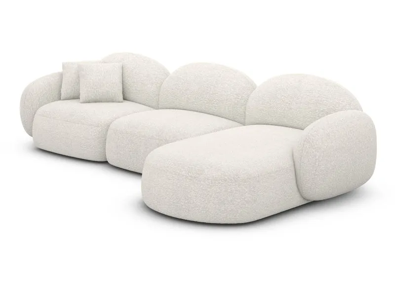 Couch Mirello L-Form in Stoff