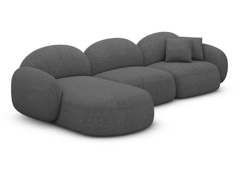 Couch Mirello L-Form in Stoff