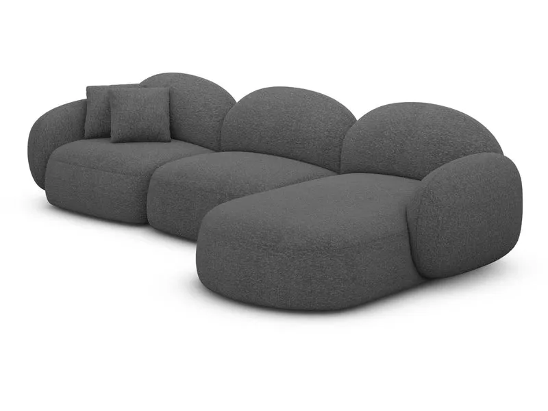 Couch Mirello L-Form in Stoff