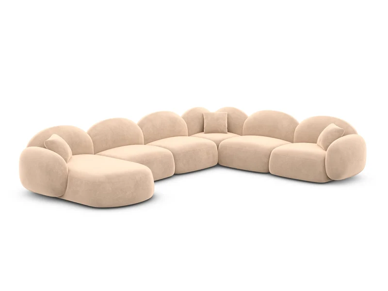 Wohnlandschaft Mirello XXL U-Form in Stoff