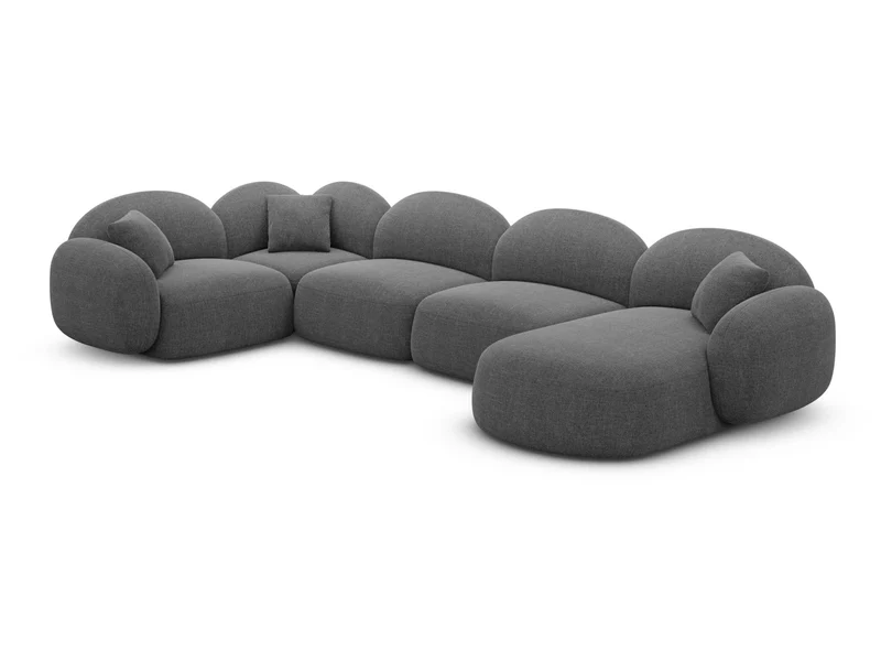 XL Wohnlandschaft Mirello U-Form aus Stoff
