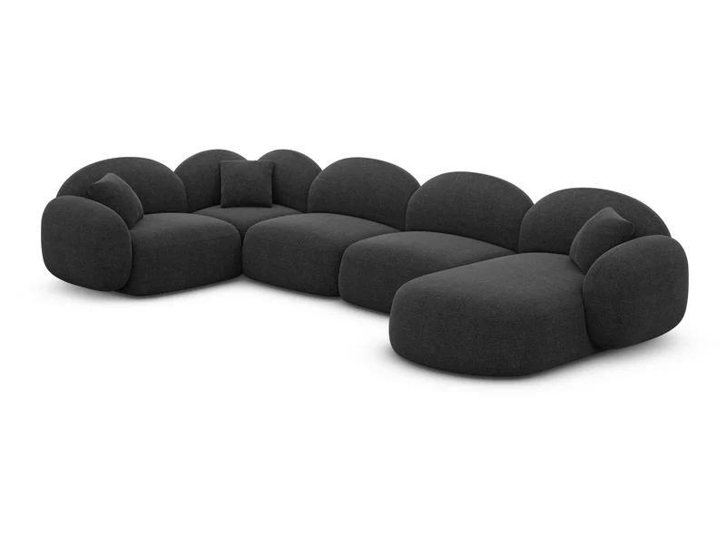 XL Wohnlandschaft Mirello U-Form aus Stoff