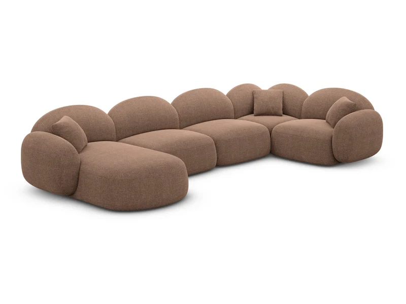XL Wohnlandschaft Mirello U-Form aus Stoff