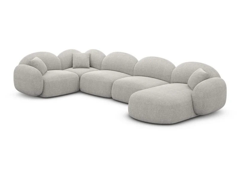 XL Wohnlandschaft Mirello U-Form aus Stoff