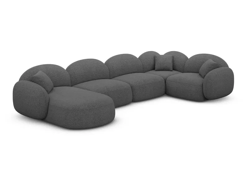 XL Wohnlandschaft Mirello U-Form aus Stoff