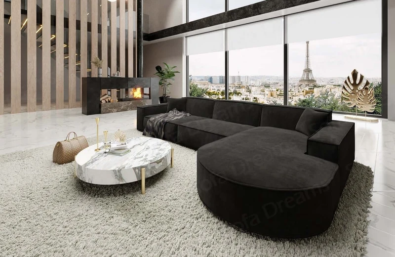Couch Alegranza L-Form in Stoff