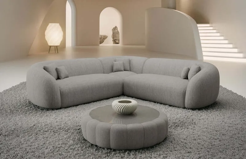 Stoff Ecksofa Sorelia L-Form