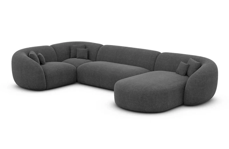 Wohnlandschaft Sorelia U-Form aus Stoff
