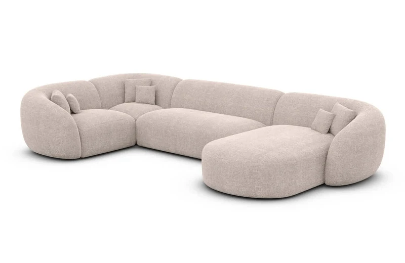 Wohnlandschaft Sorelia U-Form aus Stoff