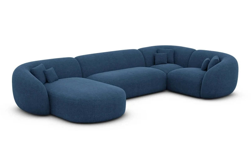 Wohnlandschaft Sorelia U-Form aus Stoff