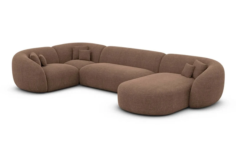 Wohnlandschaft Sorelia U-Form aus Stoff